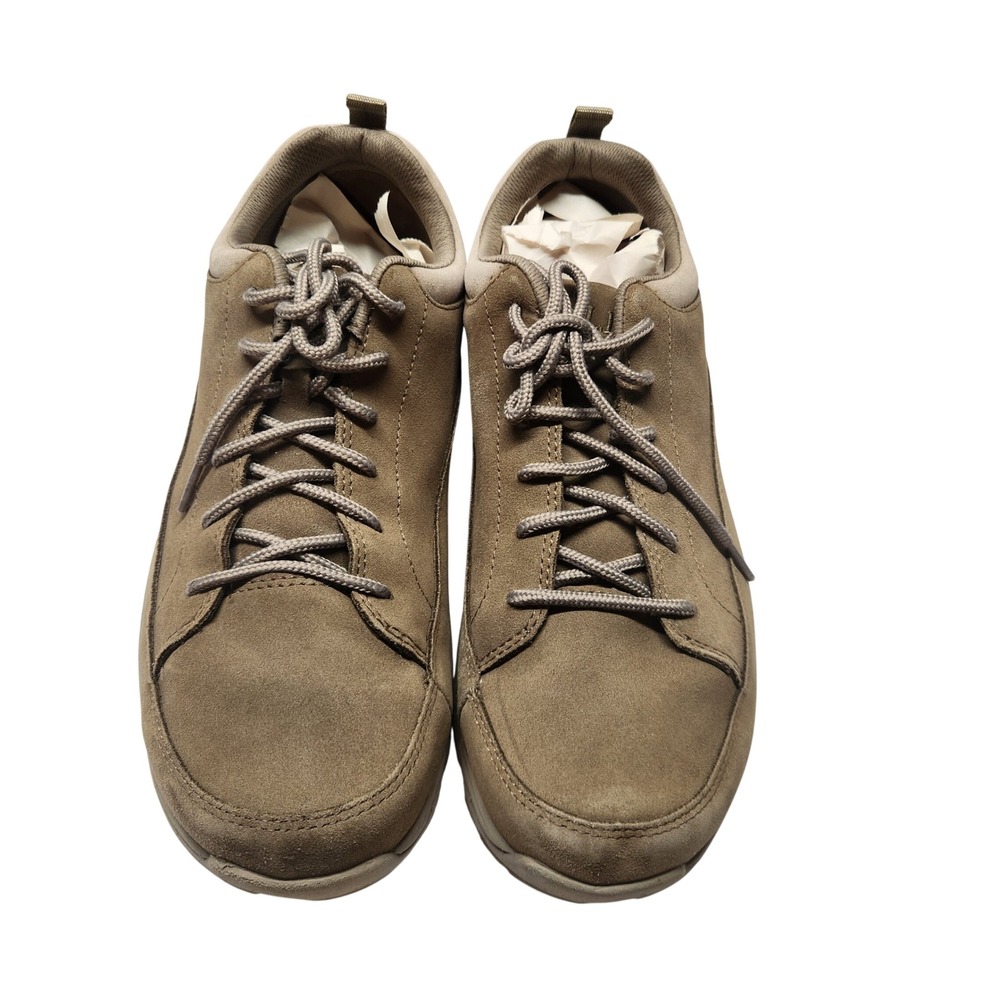 LL Bean Mens 11 Wide Suede Comfort Walking Shoes Taupe Brown Hiking Sneaker
